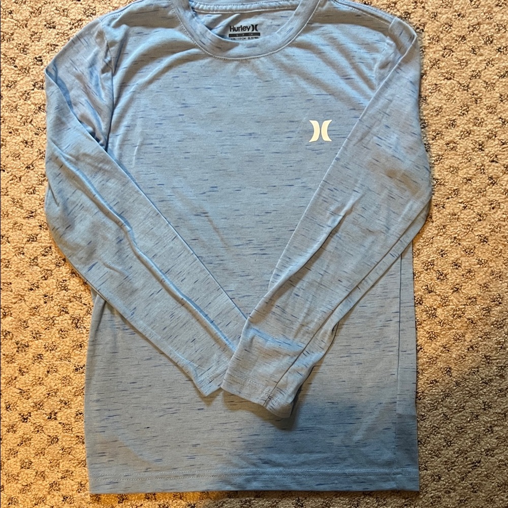 Hurley Boy’s Light Blue Long Sleeve Tee S(8-10)